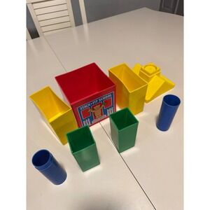Vintage 1983 Johnson & Johnson Stack & Fit School Nesting Toy‎ Set Made in USA